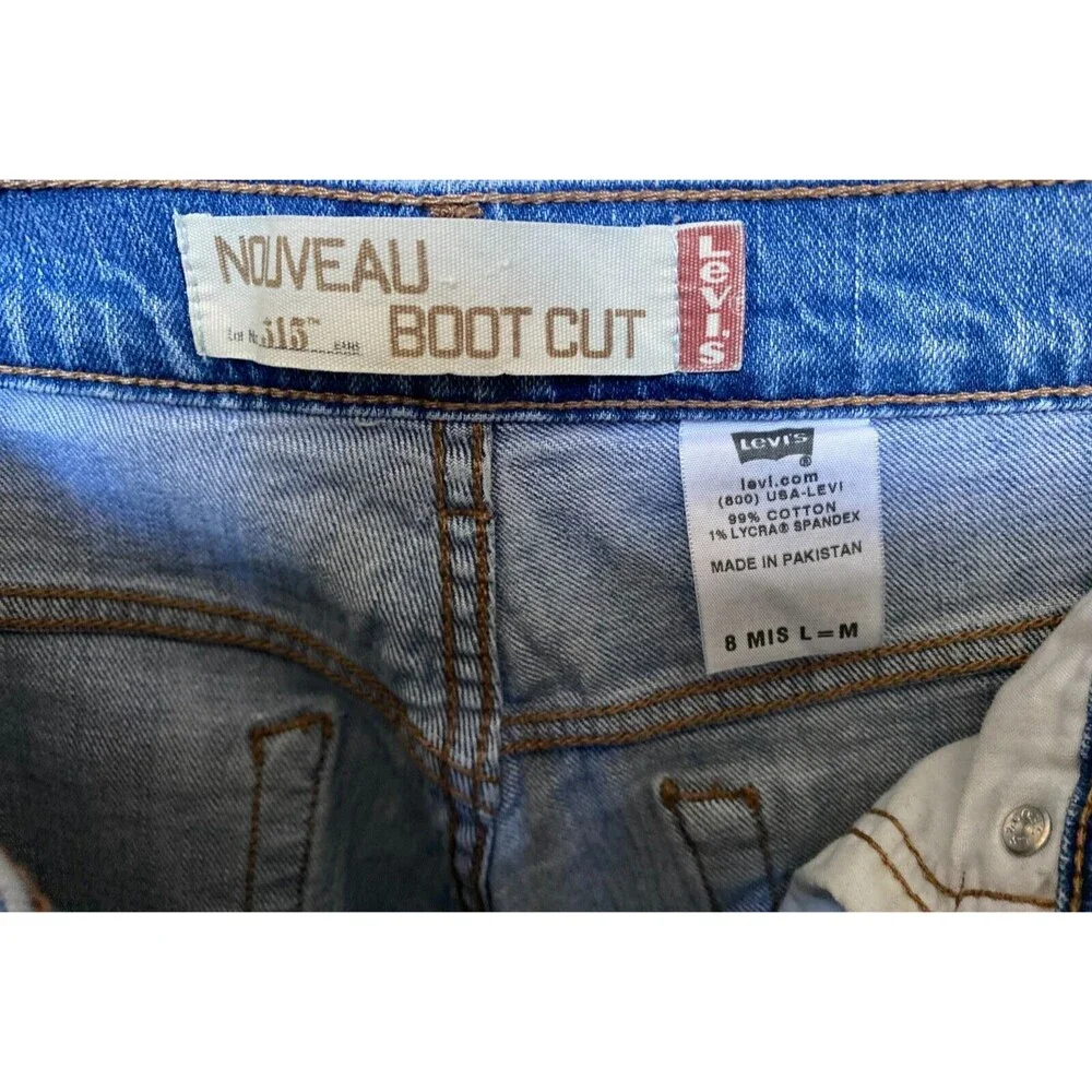 Levi's 515 Women's Nouveau Mid-Rise Boot Cut Denim Blue Jeans Size 8 MIS